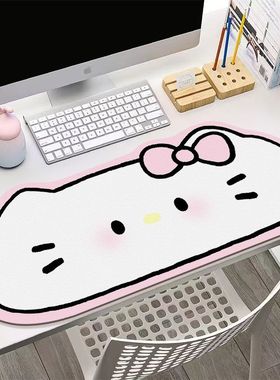 可爱Kitty猫软硅藻泥桌面装饰垫鼠标垫办公桌垫吸水防滑大号异形