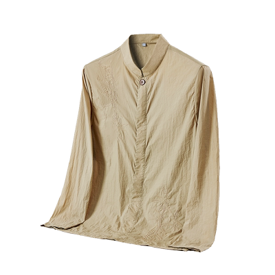 名闻中国风刺绣速干立领防晒衣