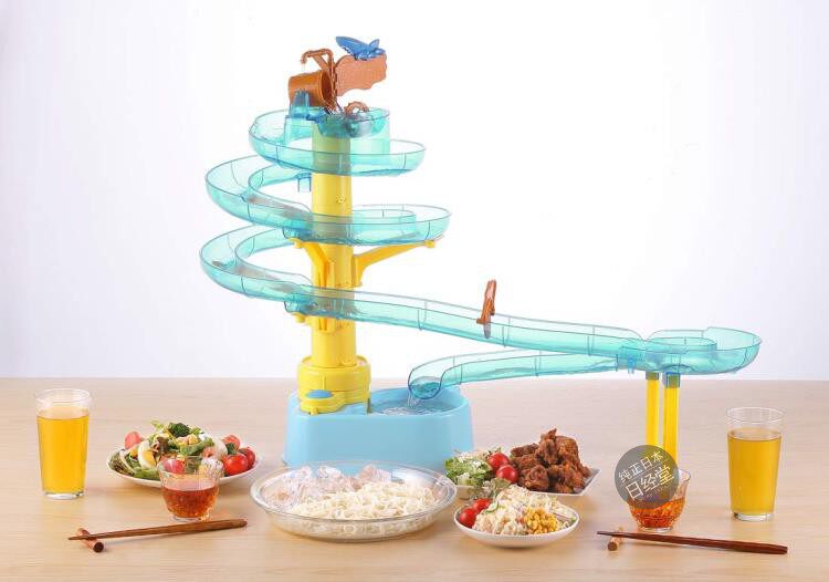 日本正品 电池式流水素面机器面条机大人儿童趣味餐具附制冰器