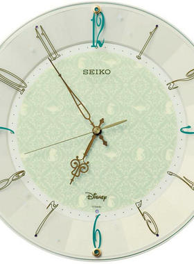 日本seiko精工客厅卧室静音夜光电波挂钟迪士尼挂钟FS512C儿童钟