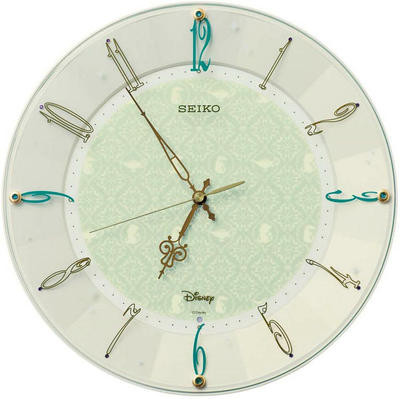 SEIKO精工客厅静音夜光电波挂钟