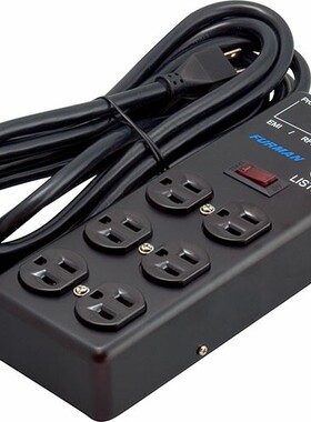 FURMAN电源插座HIFI音响级插排EMI/RFI滤波电源排插防雷自断电6口