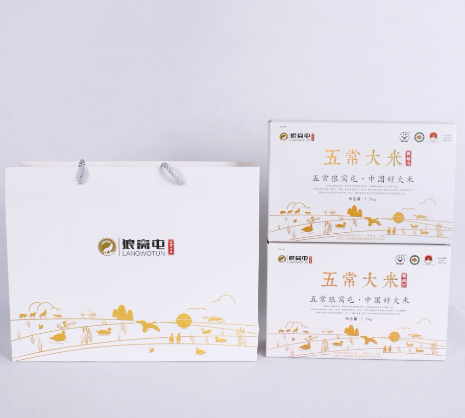 狼窝屯鸭稻米手提 小农夫大米3kg装