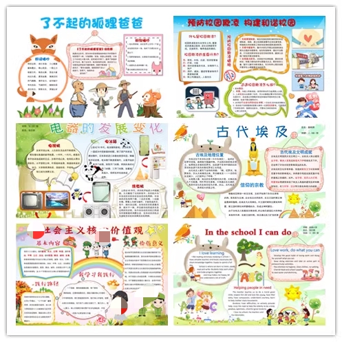 电脑绘画电子板报信息素养代画