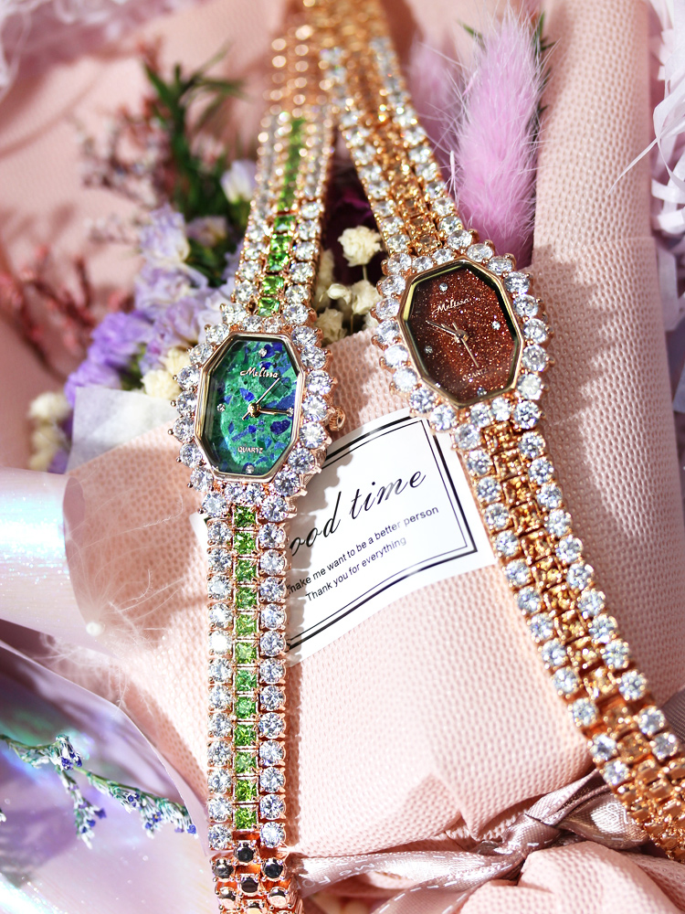 玛丽莎镶嵌水晶奢华闪耀女士手表