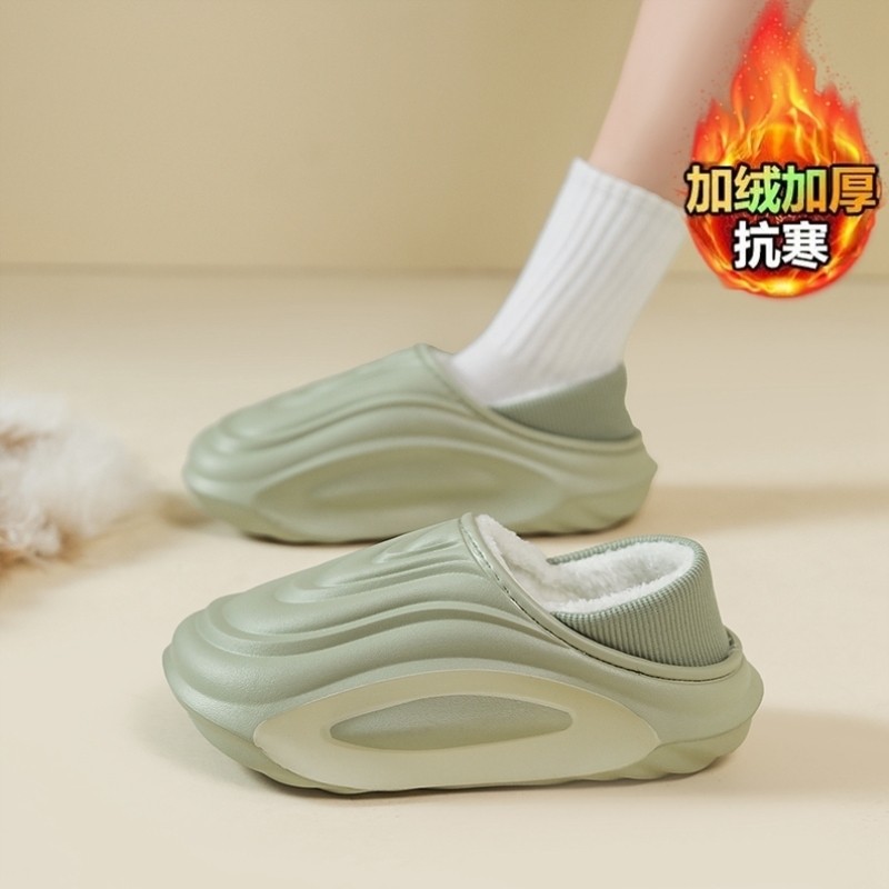 防水包跟棉拖鞋女士冬季2025新款防滑厚底运动保暖加绒棉鞋女外穿