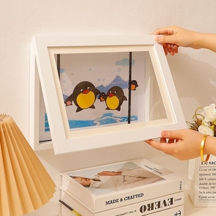 画框儿童画画装裱相框储存展示墙一体可更换幼儿园画作8k奖状a4A3