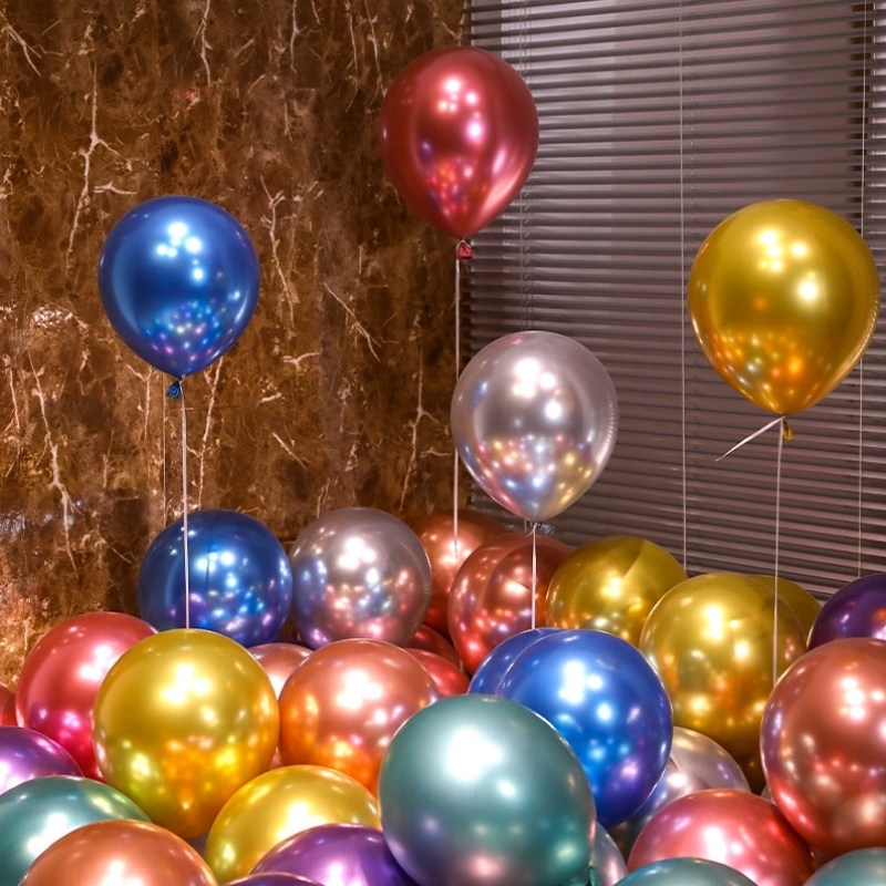 元旦新年气球金属色装饰品商场学校教室促销氛围场景布置开业店庆