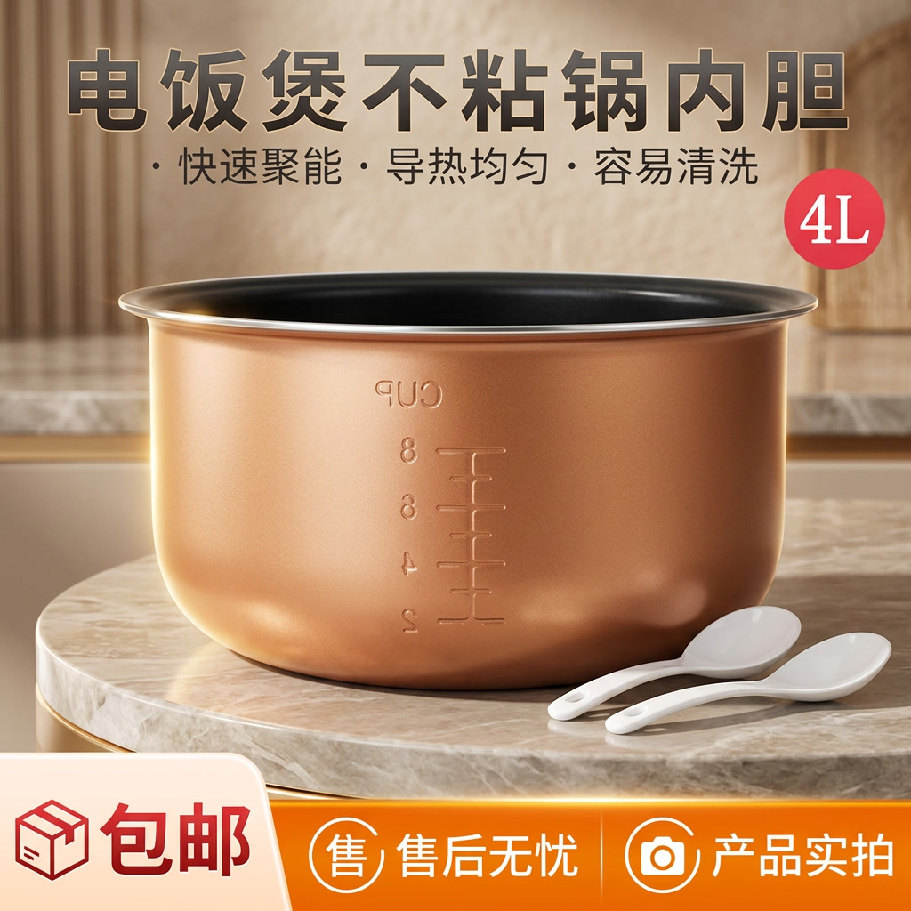 适用于格力电饭煲4L升内胆GDF-4022C/GDF-4026C不粘锅煲胆