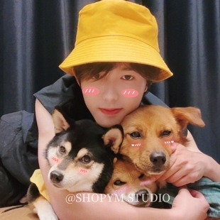 种地吧李昊同款帽子 黄色渔夫帽光身盆帽遮阳防晒帽休闲百搭男女