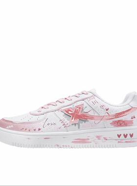 【定制球鞋】特步空军一号泼墨手减震低帮板鞋男女同款