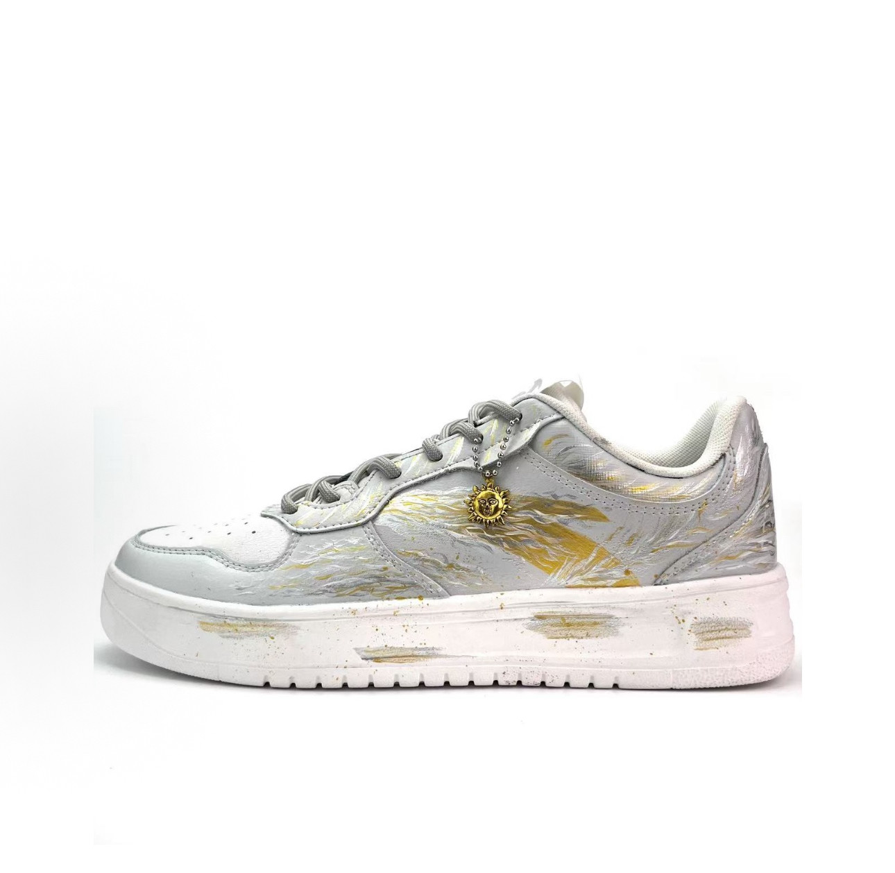 【定制球鞋】Anta安踏 马年CNY淘金热太阳神 手绘擦色渐变泼墨,运动鞋new,板鞋,淘宝优惠券,粉丝福利购,淘宝优惠卷