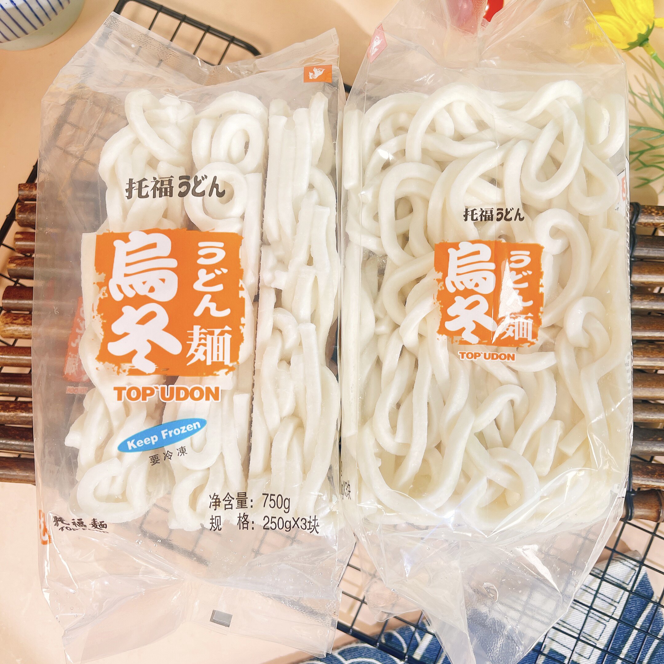托福乌冬面日料店同款半成品面条图片