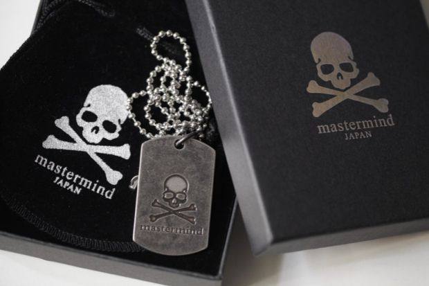 thumbnail for In Stock Mastermind Japan Mmj Skull Pendant Titanium Steel Necklace with Velvet Bag