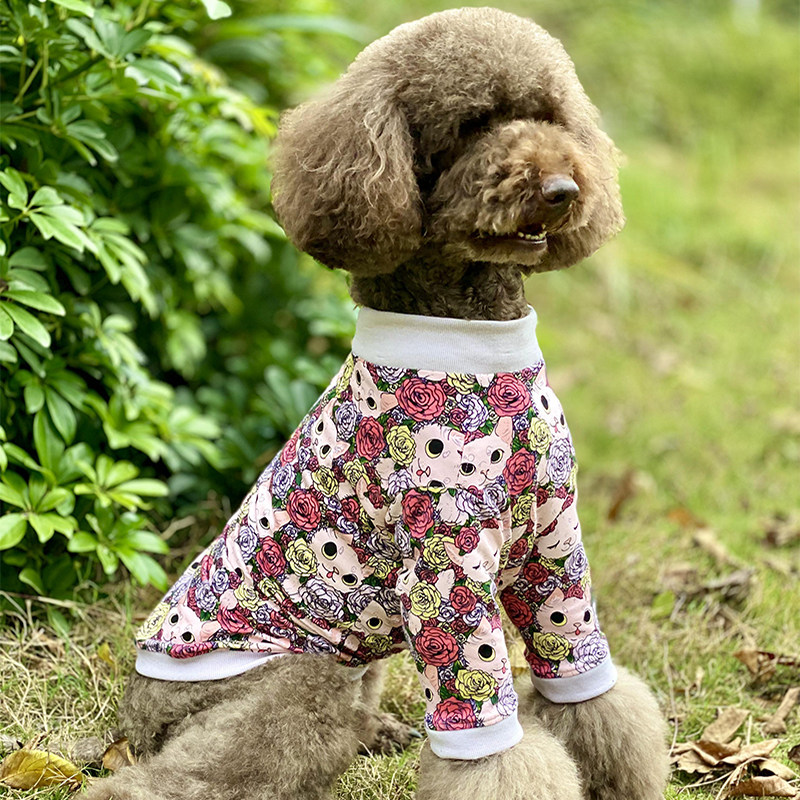 哈尼原创设计 巨贵大型犬狗狗衣服春夏秋冬薄款 美狐狸打底衫卫衣