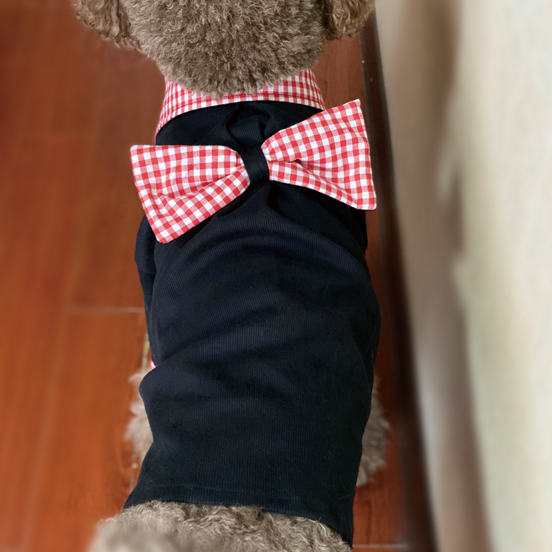 手工定制  哈尼原创设计 黑色针织开衫 巨贵 大型犬 狗狗衣服