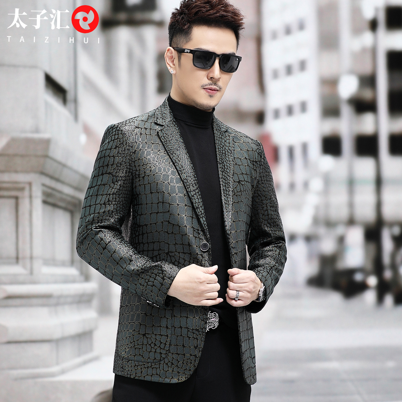 高品质绵羊皮时尚休闲西服外套