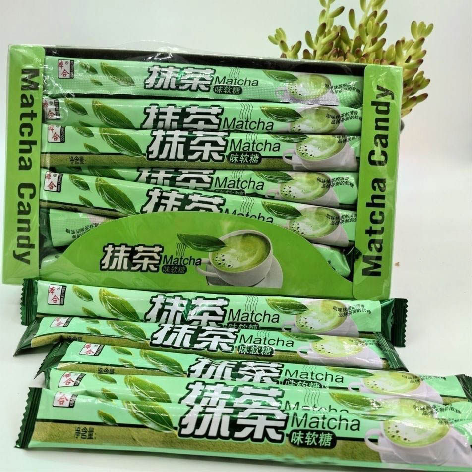 30条盒装抹茶味360克清凉软糖奶糖休闲零食怀旧夏季老式牛奶糖果