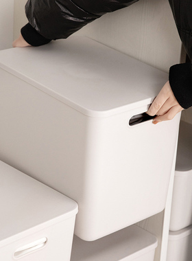 带盖加高手提杂物整理箱衣柜收纳盒厨房浴室储物盒零食防尘存放篮