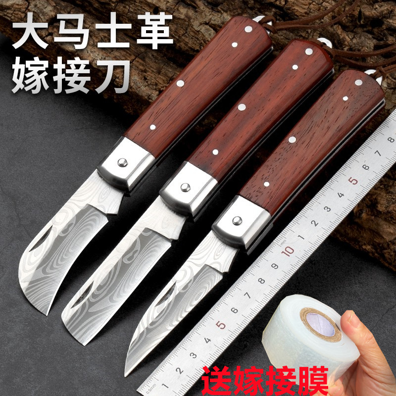 德国进口嫁接刀特种钢特级锋钢果树专用专业苗木接树月季大马士纹