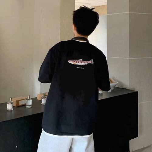 IFC IRIE FISHING CLUB 男女鳟鱼路亚钓鱼佬文化标语美式短袖T恤