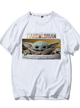 曼达洛人尤达宝宝BABY YODA卡通T恤男潮牌学生简约短袖Tee衣服