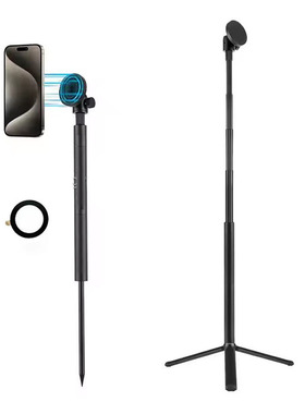 Magnetic Golf Phone Holder Spike Tripod Golfer Selfie Stick