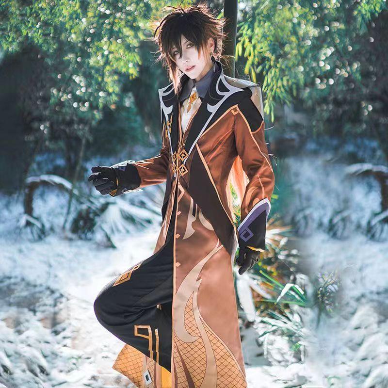 原神钟离cos服摩拉克斯全