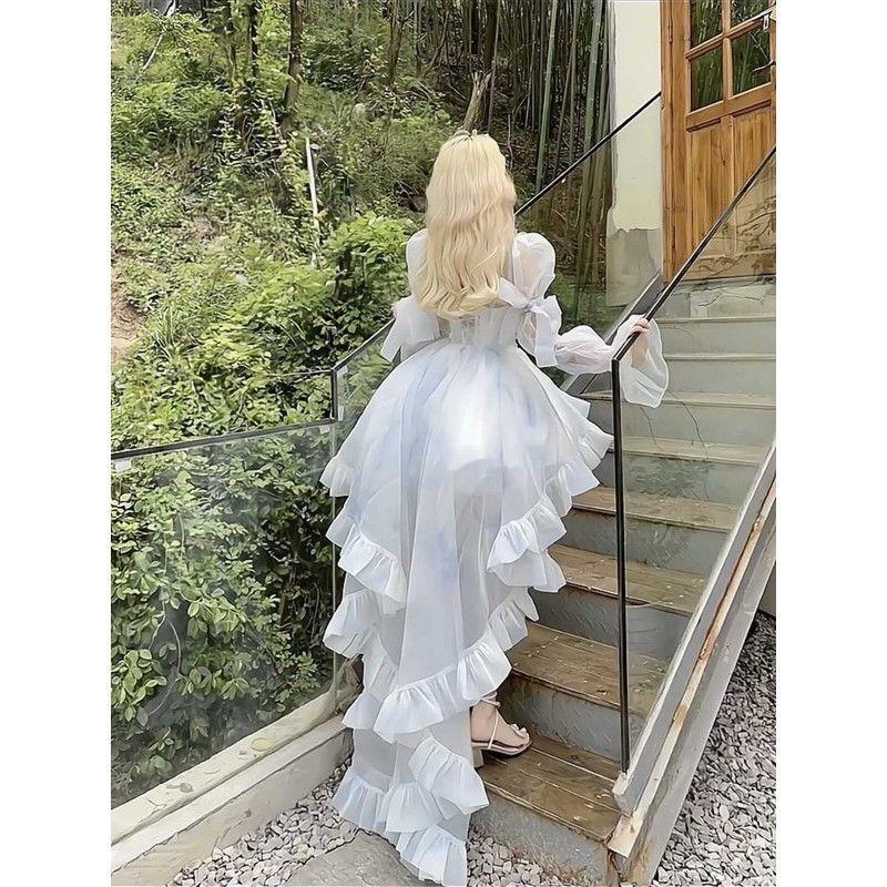 现货法式长款连衣裙正版高级感超仙气质礼服