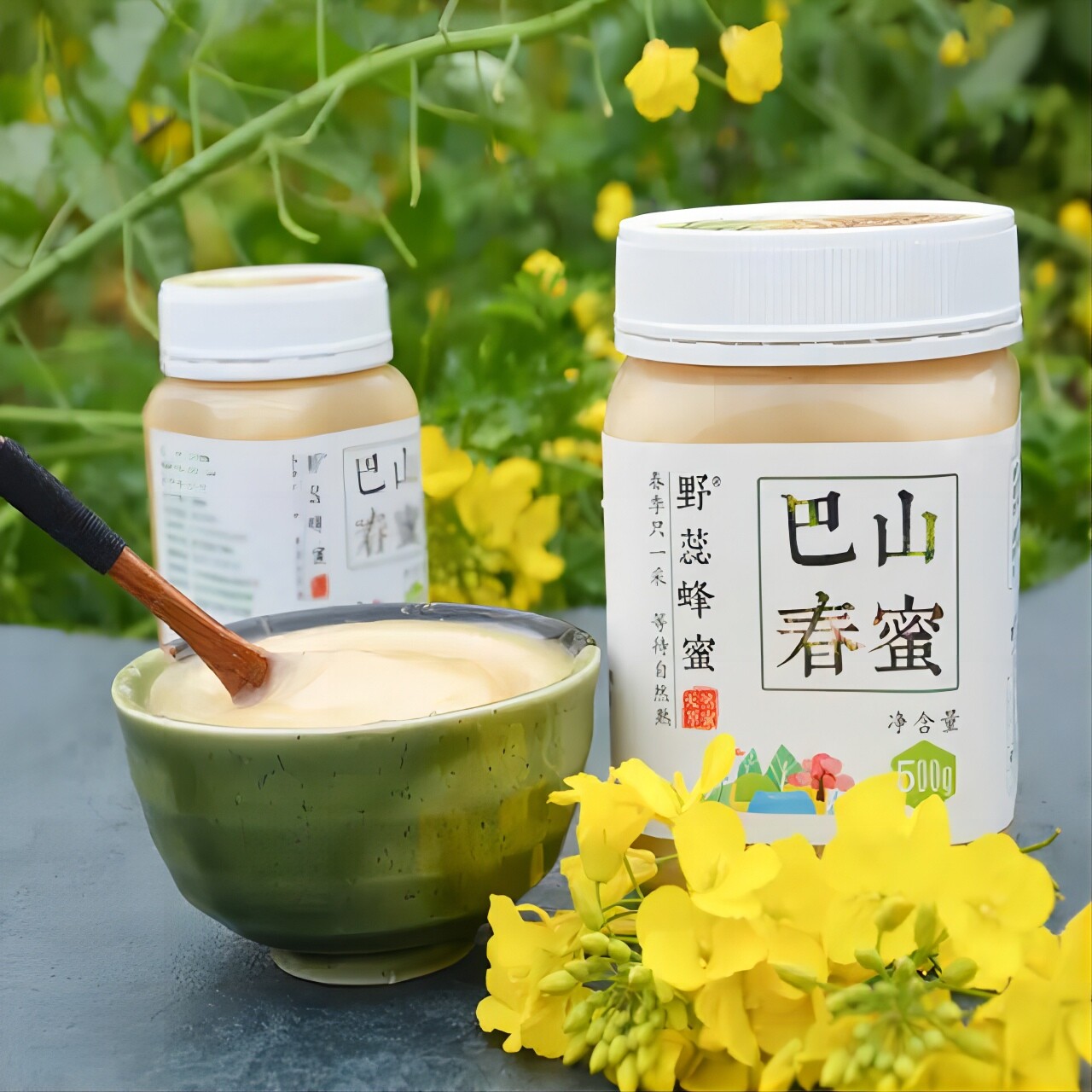 野蕊巴山春蜜500g/瓶 大巴山新鲜蜂蜜 农家蜂蜜农家自产土蜂蜜