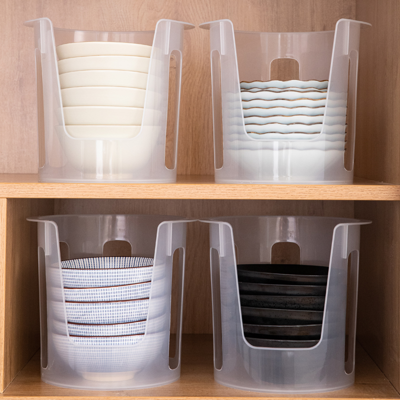 日本进口家用厨房碗碟架防尘防菌塑料碗盘收纳架沥水餐具置物架子