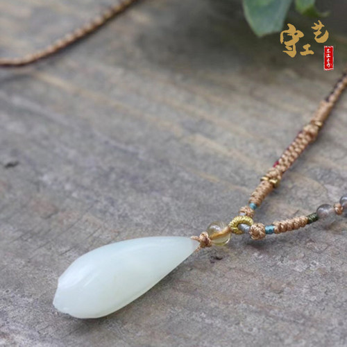 【守工艺】 新品 新疆和田籽料和田玉 玉兰花 苏工 蕙质兰心