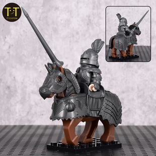 中世纪中古哥特骑士铠甲头盔武器MOC第三方城堡拼装积木人仔玩具