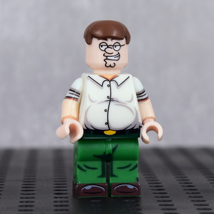 欧美动画恶搞之家主角皮特格里芬Peter Griffin大肚玩具积木人仔