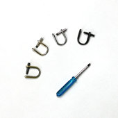 可拆卸D形扣包包五金配件马蹄扣D圈拉链头替换小D扣半圆扣U形扣