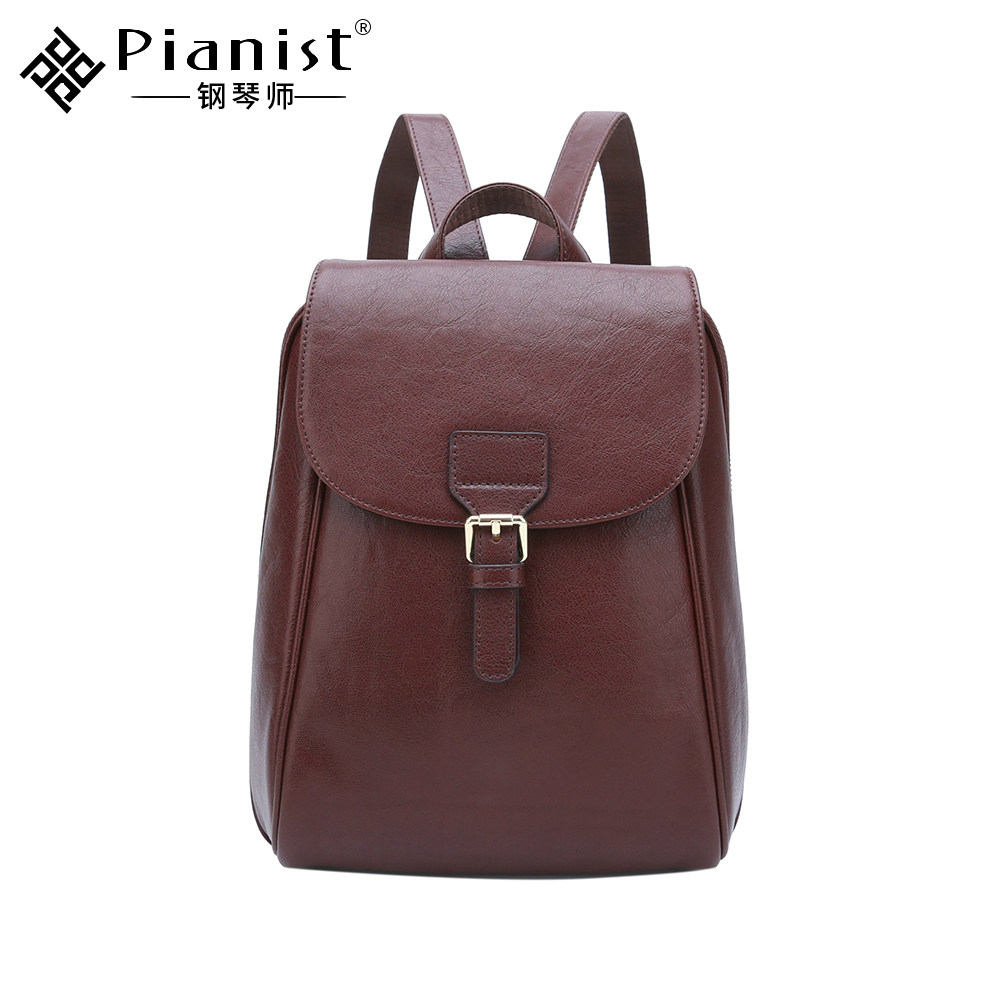 简约真皮双肩包女2024小众高档百搭头层牛皮大容量高级感皮质背包