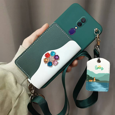 适用于OPPOA9x手机壳a9手机套斜跨背带挂绳PCEM00保护套零钱卡包壳PCAM10保护壳a9x软壳门禁卡包卡套