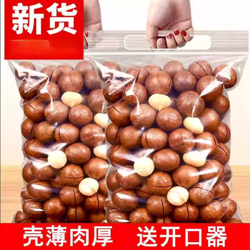 【一斤装】新货夏威夷果500g大颗粒袋装奶香原味坚果干果炒货零食