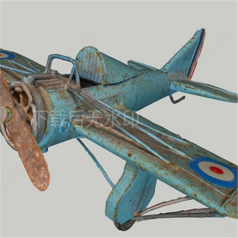 现代玩具 玩偶摆件 生锈铁飞机  老式飞机 装饰 草图大师SU模型