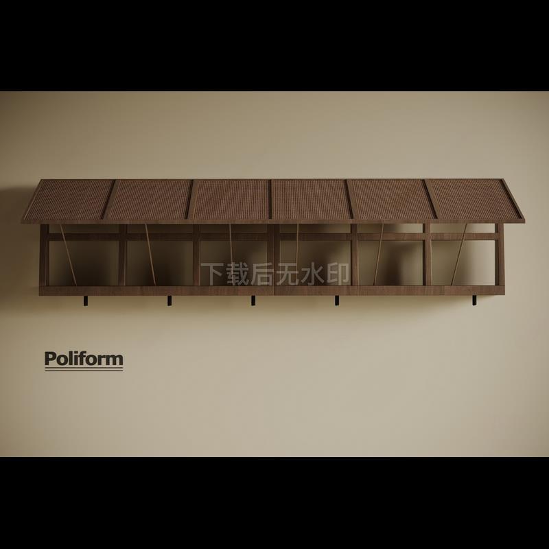 现代新中式屋檐 复古屋檐 窗户 原木窗户平开窗 草图大师SU模型