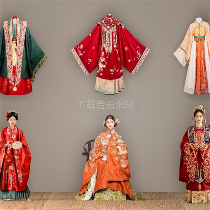 现代衣服 礼服 汉服 禾秀服 旗袍 婚纱 中式服装 草图大师SU模型