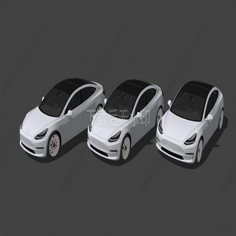草图大师 SU模型 特斯拉汽车特斯拉model 3modely