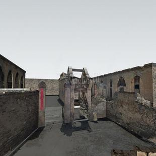 草图大师 SU模型 中式窑洞乡村民房 中式古建筑陕北老院子窑洞