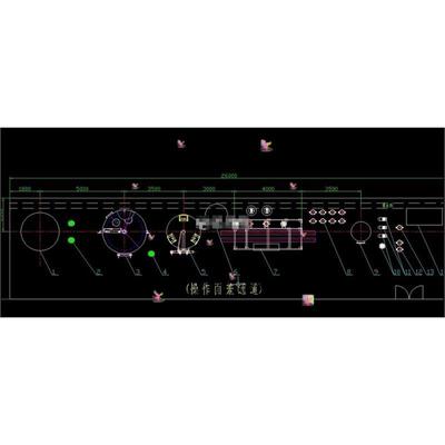 22吨一级反渗透水处理系统平面布置图CAD图纸罐体布置 反渗透系统