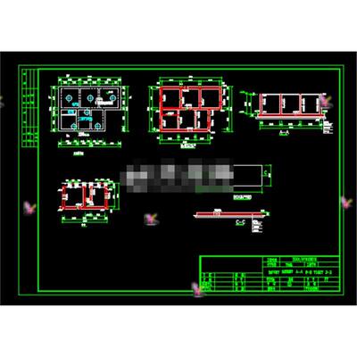 150吨生物转盘污水处理图CAD图纸 总图 池顶平面图 工艺流程图 等