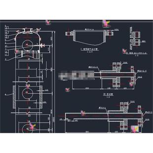 乙醇-水连续分离筛板式精馏塔CAD图纸 法兰装配图 塔节装配图 等