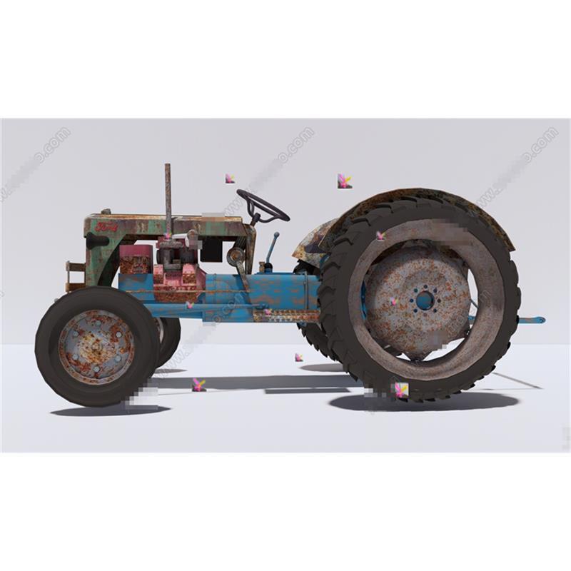 4821现代拖拉机 农机具 农具 农业机械 四轮车农用机农用车SU模型