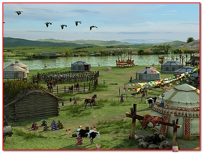 3DMax模型3D模型 现代草原牧场 蒙古包3d模型