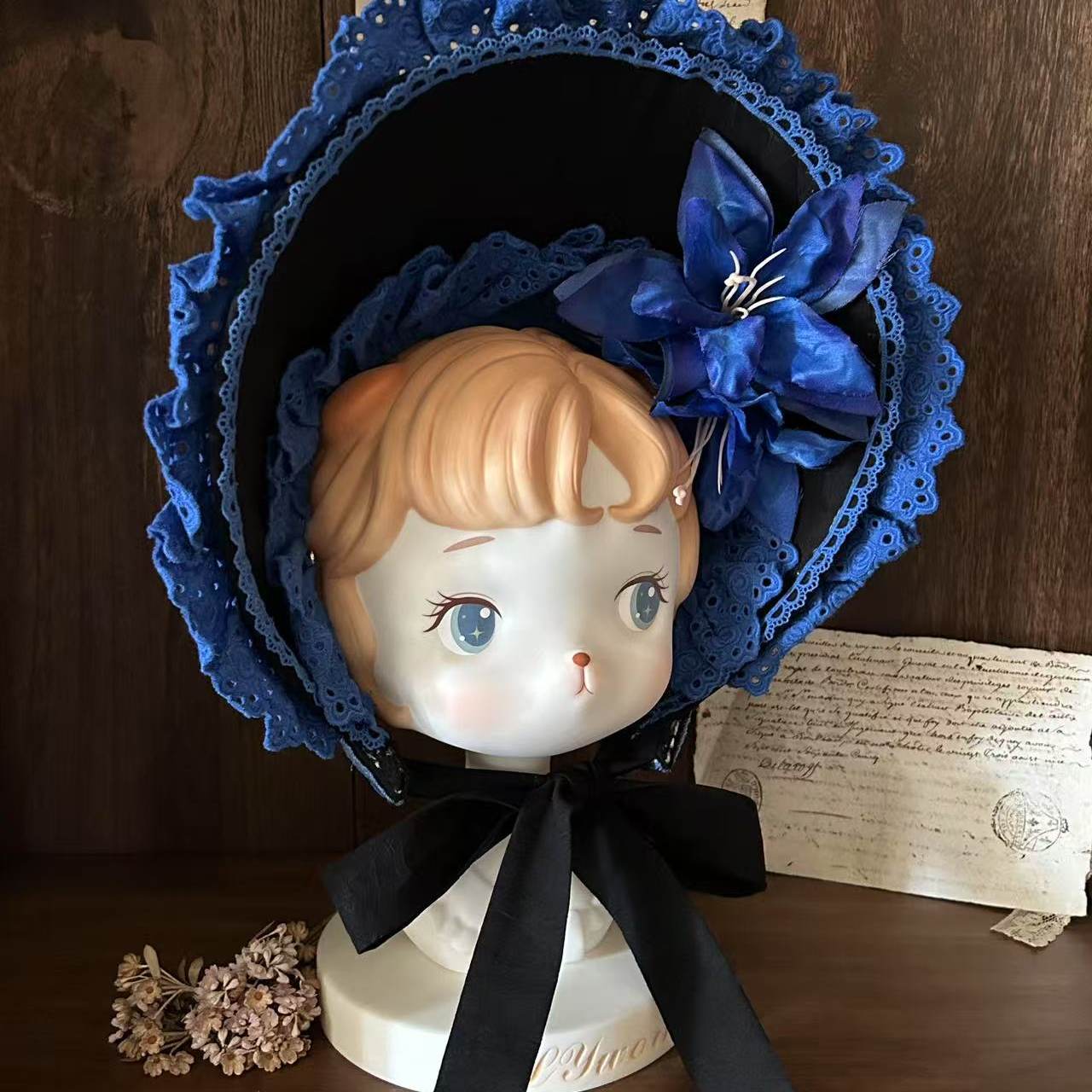 梦魇克莱因蓝暗黑华丽哥特帽