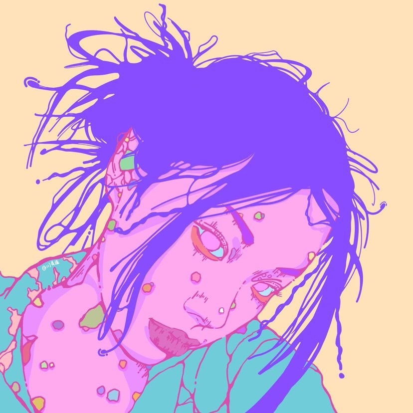 m 小众风格撞色设计肖像真人照片转手绘头像定制图插画约稿定制画